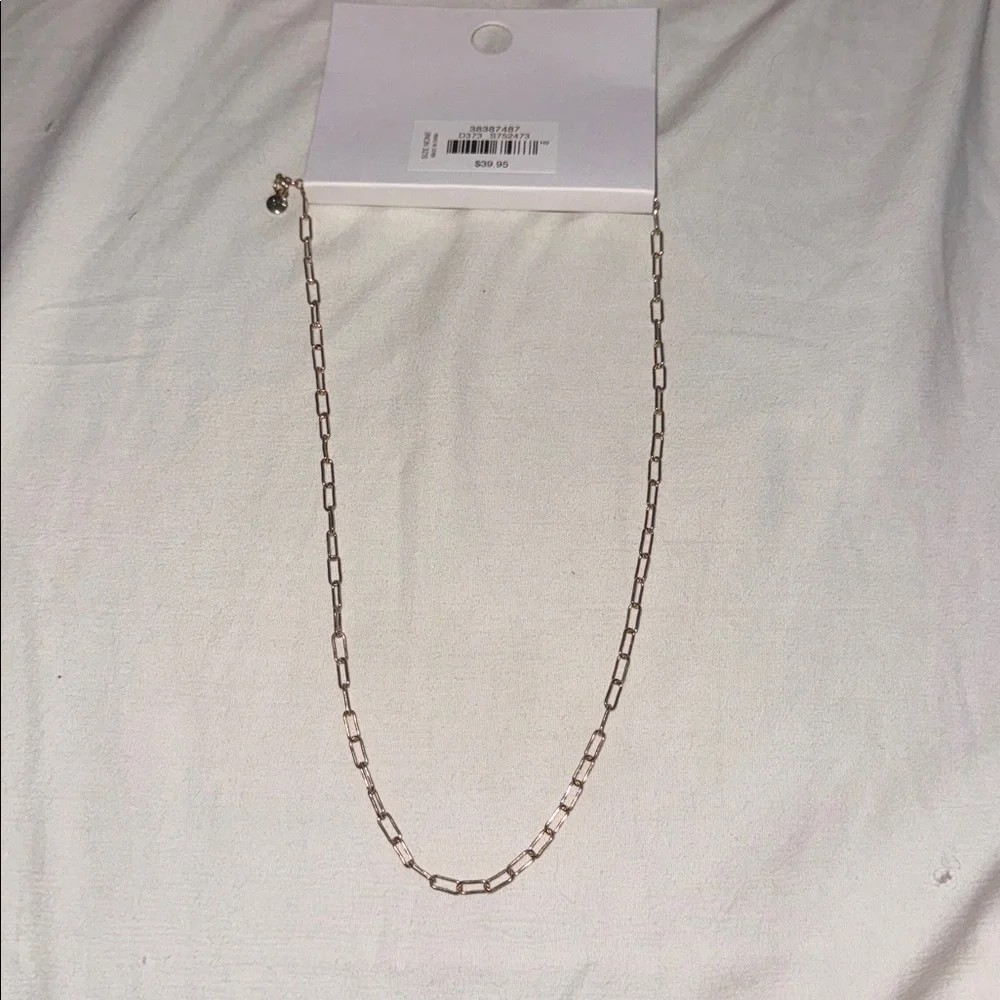 LOFT Gold Paperclip Link Necklace